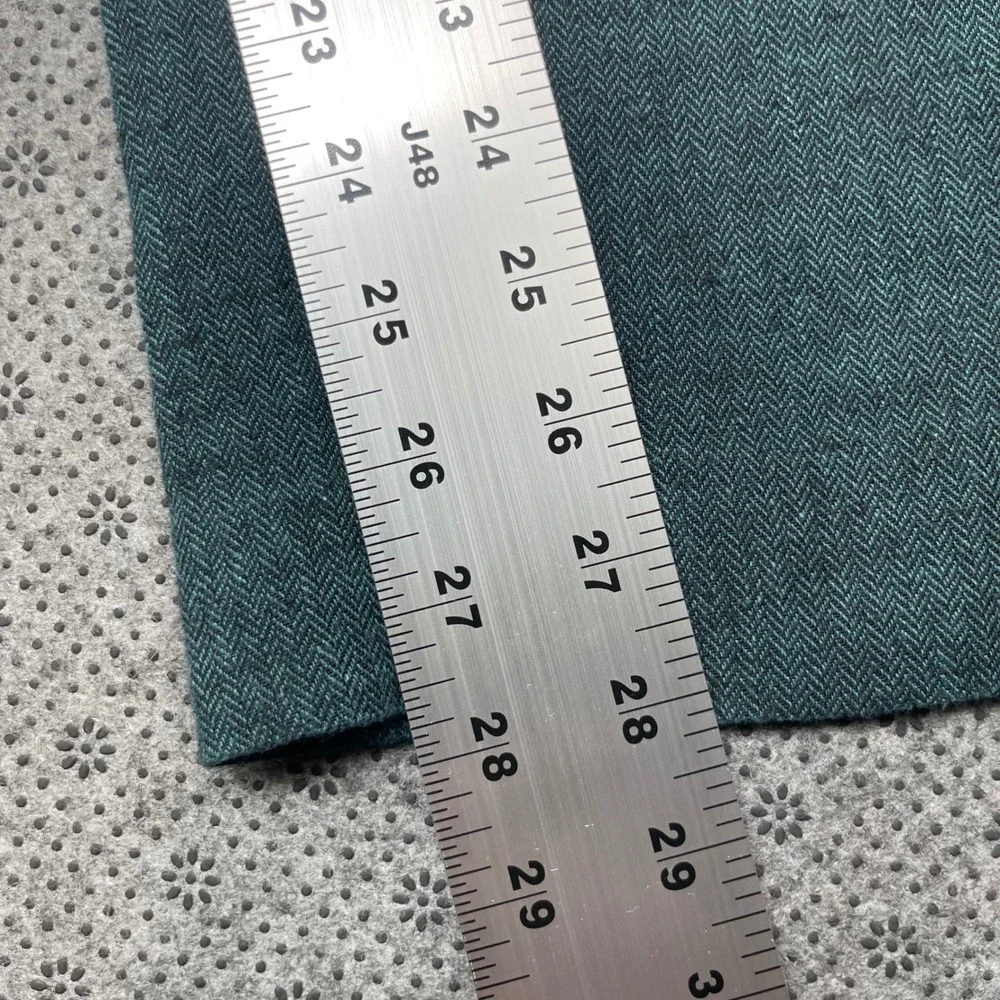 Banana Republic Tailored Fit Herringbone Pants Green Linen Cotton 32x28 Mens